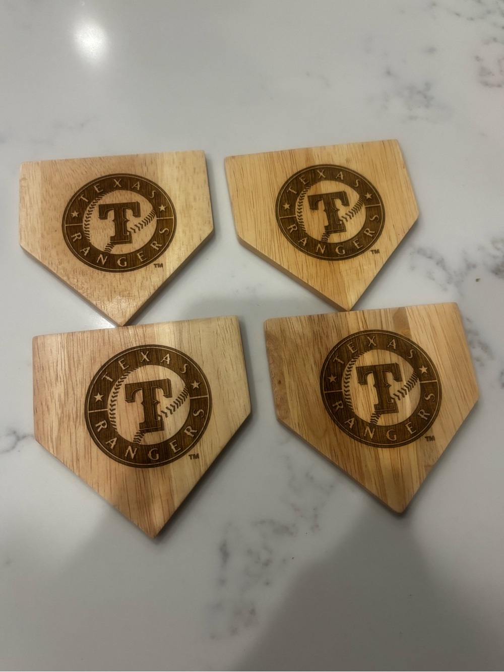Texas Rangers ⚾️ Bamboo Coasters - Set of 4